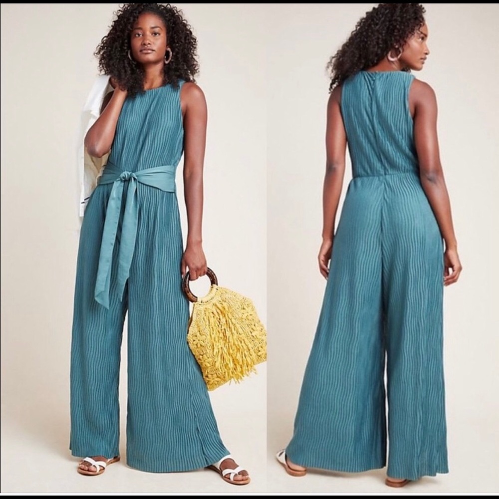 Anthropologie Marina Plisse jumpsuit - Picture 2 of 3